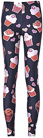 Women Autumn Winter Super Cute Cupcakes Printed Leggings (XXXXL Size/ 4XL)