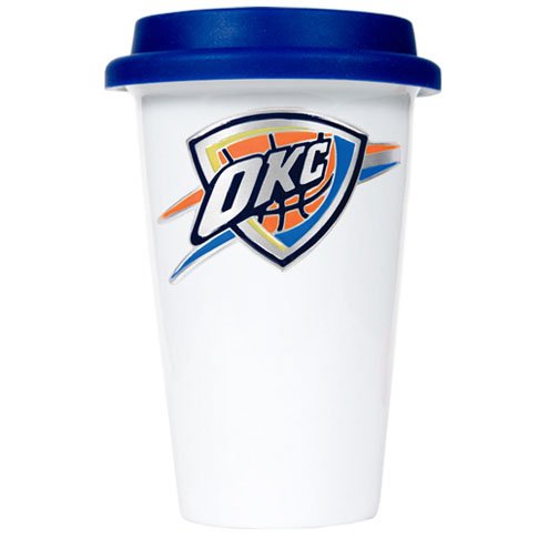 Oklahoma City Thunder Ceramic Travel Cup (Team Color Lid)