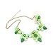 DDU(TM) Acrylic Flower Pendant Chain Gold Plated Women's Choker Necklace(Green)