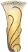 Kalco G88 Antique Filigree Gatsby / G-Clef Antique filigree tall wall sconce glass fo...