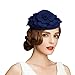 Lawliet Womens Dressy Fascinator Beret Wool Felt Pillbox Hat Wedding Occasion Headpiece A083