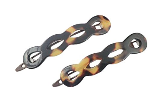 Charles J. Wahba Small Scallop Delrin Barrette Pair