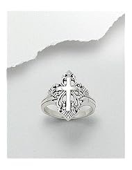 Cross Ring In 92.5 Sterling Silver
