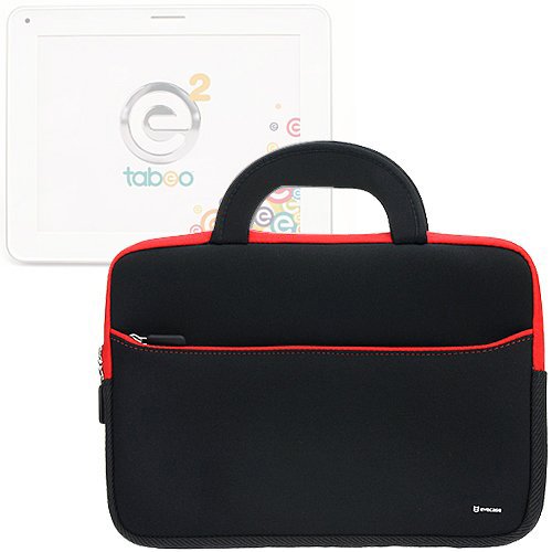 Evecase Ultra-Portable Universal Neoprene Carrying Sleeve for Tablets and Laptops such as Tabeo e2 8 inch Kids Tablet - Black