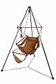 Hammaka Tan Hammock Chair 4003-HMKA with wood dowels and Tripod Stand