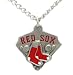 Boston Red Sox Chain Necklace & Enameled Pewter Pendant - MLB Baseball Fan Shop Sports Team Merchandise