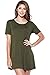 Alexander + David A+D Womens Loose Trapeze Dress - Shortsleeve Crewneck Tunic