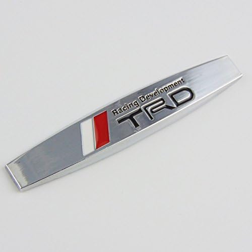 AutoSunShine 2 Pcs Car Emblem Side Fender Badge Decal Rear Bumper Trunk Sticker Decorative Standard Auto Stickers for Lorinser Toyota TRD Nissan Citroen Infiniti