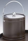Review Kraftware  / Kraftware 68868 Stitched Brown 3 Quart Ice Bucket with Bale Handle and Metal Cover