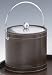 Kraftware 68868 Stitched Brown 3 Quart Ice Bucket with Bale Handle and Metal Cover