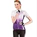 Santic Women's Full-Zip Short Sleeve Cycling Jersey Purple