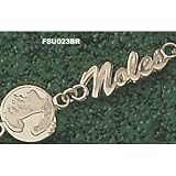 Florida State Noles & Seminole Head 3/8 7 1/2 Bracelet -14K/10K Gold or Stainless Steel