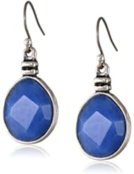 Lucky Brand "Jan14 Washed Denim Ears" Blue Stone Drop Earrings