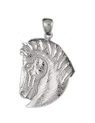 Clevereves 14K White Gold Pendant Horse Head 7.8 - Gram(s)