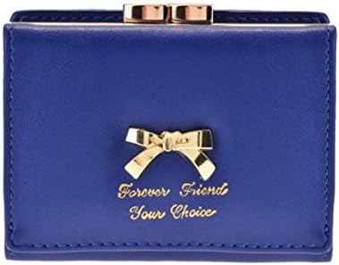 Eshion Short Faux Leather Bifold Large Bow Design Wallet Handbag