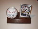 Troy Tulowitzki Colorado Rockies Signed Autographed Baseball & Wood Case Plus Card COA for the Autograph & Proof