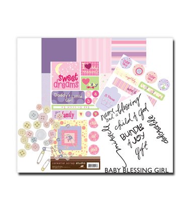 Baby Girl Scrapbooking kit, Scrapbook girl, Everything you need to create adorable scrapbook pages for your little girl. Beautifully designed color coordinated paper, stickers, epoxy stickers, rubons, embellishments. Would make a perfect gift for any one with a baby girl. Keep the Memories Alive