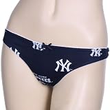 NCAA New York Yankees Ladies Navy Blue Supreme Thong Underwear (X-Large)