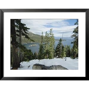 Emerald Bay, Lake Tahoe, California, USA Photography Framed Art Poster Print by Ethel Davies, 31x25