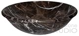 Emperador Natural Marble Bathroom Vessel Sink with Lip