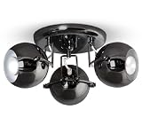 Retro Black Chrome 3 Way Spotlight Ceiling Light