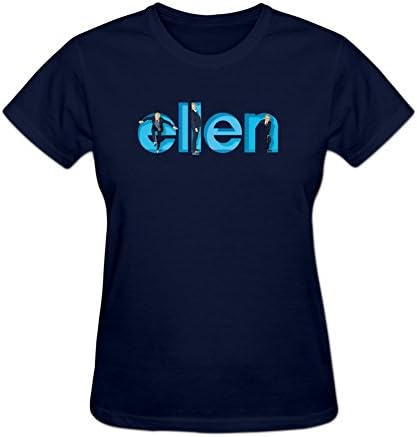 James Earl Hilty The Ellen DeGeneres Women's O-Neck Cartoon Cotton Short Sleeve T-Shirt XL Blue
