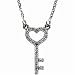 White Gold Diamond Skeleton Key Pendant Necklace