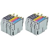 10-pack (4B, 2C, 2M, 2Y) Epson T060 Compatible Ink Cartridges T060120 T060220 T060320 T060420 for EPSON CX3800 CX3810 CX4200 C88 ~ Compatible