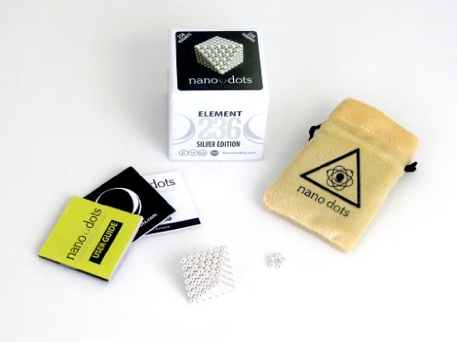 Nanodots Element 236 Magnetic Constructor Silver Edition with Carry Pouch