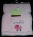 Baby : Carters Everyday Easy Embroidered Soft Plush Pink Baby Girl Elephant Blanket