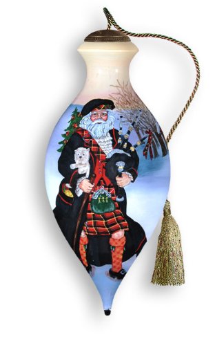 Ne’Qwa Art Scotland Santa – Glass Ornament Hand-Painted 750-NEQ Ne’Qwa Art Scotland Santa – Glass Ornament Hand-Painted 750-NEQ