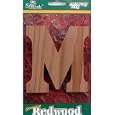 Letter M -Redwood 4 inch Thin