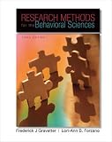 Research Methods for the Behavioral Sciences