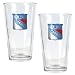 New York Rangers NHL 2pc Pint Ale Glass Set - Primary Logo by Great American Products