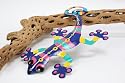 Metal Gecko Hanging Garden Sculpture - Blue