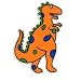 Dinosaur Non Slip Bathtub Appliques