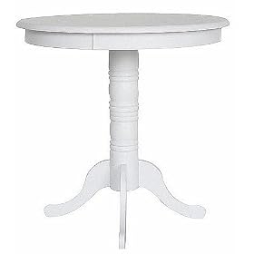 Carolina Cottage Antique White Verona Pub Bar Table by visiondecor Furniture