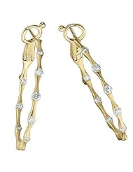 14K Yellow Gold Diamond Hoop Earrings - 0.50 Ct. -- LIFETIME WARRANTY
