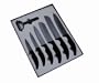 Pradel Excellence SC007 Coffret C�ramique en Bo�te Vitrine: 6 Couteaux de Cuisine / Lame C�ramique / Noir + �plucheur Lame C�ramique Noir