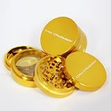 Large Authentic Cali Crusher Ultra Premium Herb Grinder 4 Piece GOLD (CC-7-GL)