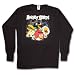 Angry Birds Gang Thermal Long Sleeve Black Graphic Tee Shirt