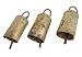 Set of three 3 Caravan Bells with beautiful golden patina, 3.5" each