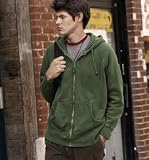 Pigment Dyed Full-Zip Hooded Sweatshirt