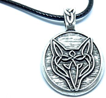 Retro Wolf Viking Style Pendant with Celtic Design, Inscription on back: Be Bold, Trust Your Instincts