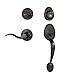Dynasty Hardware COL-HER-100-12PR Colorado Front Door Handleset, Aged Oil Rubbed Bronze, with Heritage Lever, Right Hand