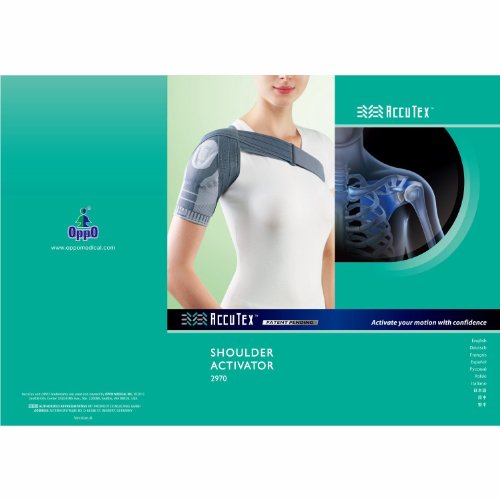 Oppo Medical AccuTex Specialist Shoulder Support (Unisex; Color: Grey; Large)