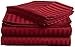 ITALIAN Prestige Collection 4PC FULL Striped Sheet Set, BURGUNDY