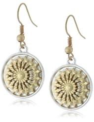 NINE WEST VINTAGE AMERICA "Calico Duo" Two-Tone Drop Earrings