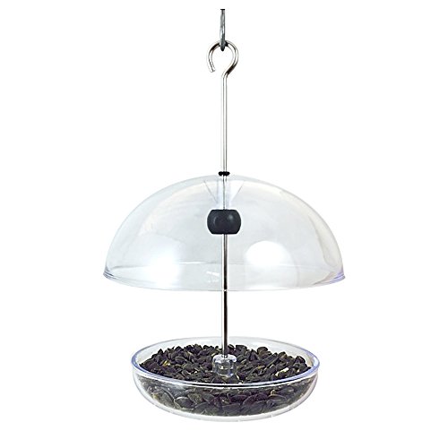 Droll Yankee CUTE Chickadee Feeder Small Domed Multi-purpose Bird Feeder for Mealworms, Seed, or Fruit