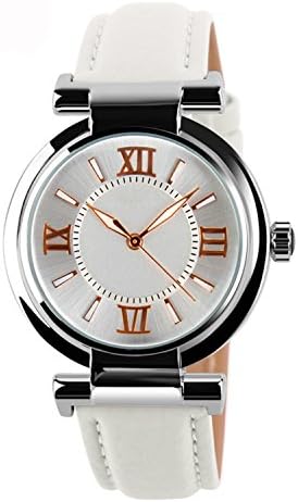 Watches for Women, JIGE Classic Quartz Analog Watch With Leather Band for Business Women(White)